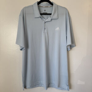 Men’s Adidas Performance Short Sleeve Golf Polo XL Pale Blue